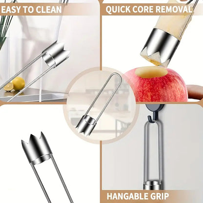 Efficient Stainless Steel Core Remover Tool Fruit Vegetable Corer For Apple Pepper Tomato Cucumber  5