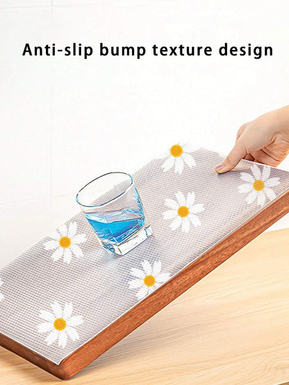 Roll Shelf Liner for Kitchen Cabinets, EVA Waterproof Fridge Pad, Non-Adhesive Drawer Liner for Easy Cabinet Mats