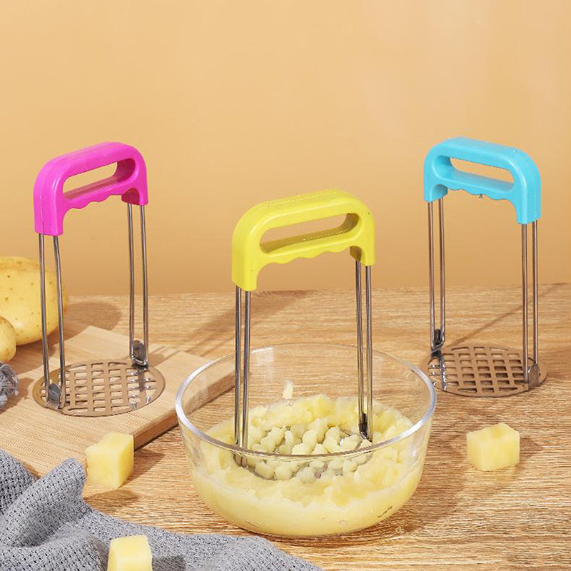 Stainless Steel Potato Masher, Manual Pressed Smasher for Baby Food and Kitchen Use