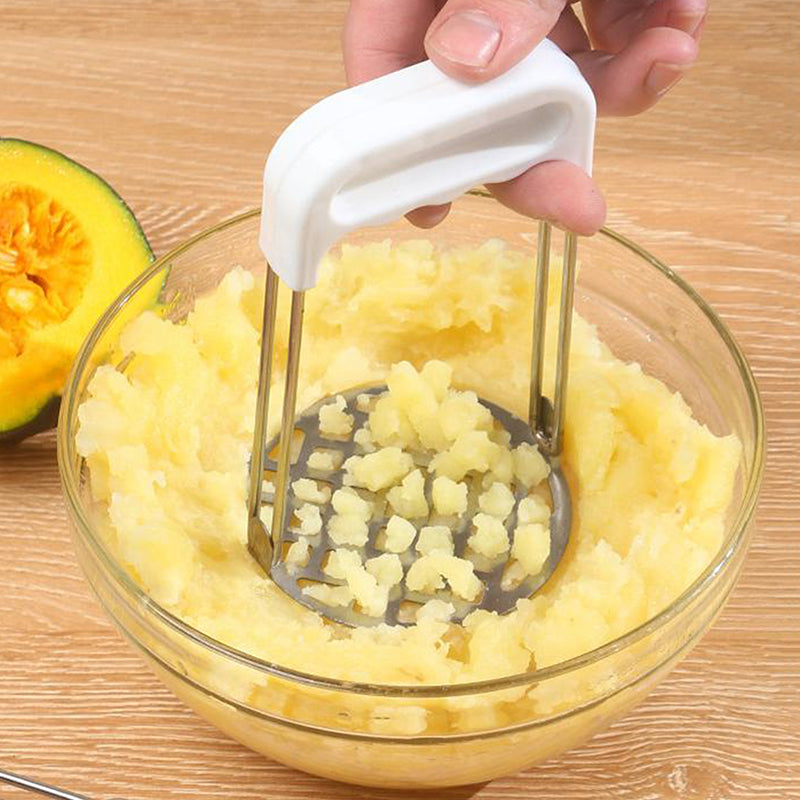 Stainless Steel Potato Masher, Manual Pressed Smasher for Baby Food and Kitchen Use