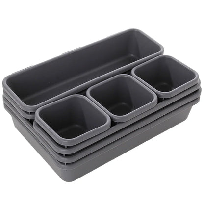 Adjustable Drawer Organizer Box Makeup Cosmetics Divider Kitchen Bathroom Storage Closet Jewelry Tr