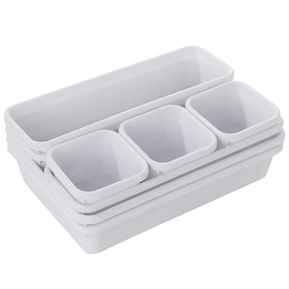 Adjustable Drawer Organizer Box Makeup Cosmetics Divider Kitchen Bathroom Storage Closet Jewelry Tr