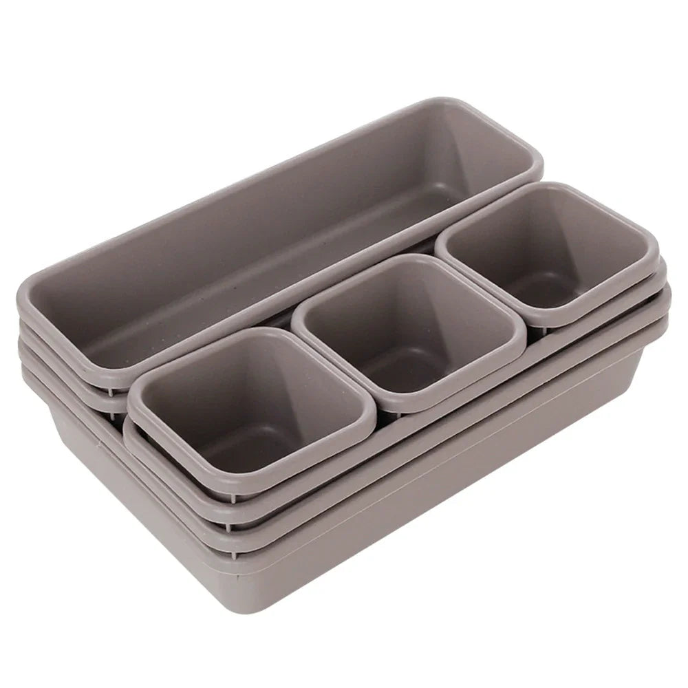 Adjustable Drawer Organizer Box Makeup Cosmetics Divider Kitchen Bathroom Storage Closet Jewelry Tr