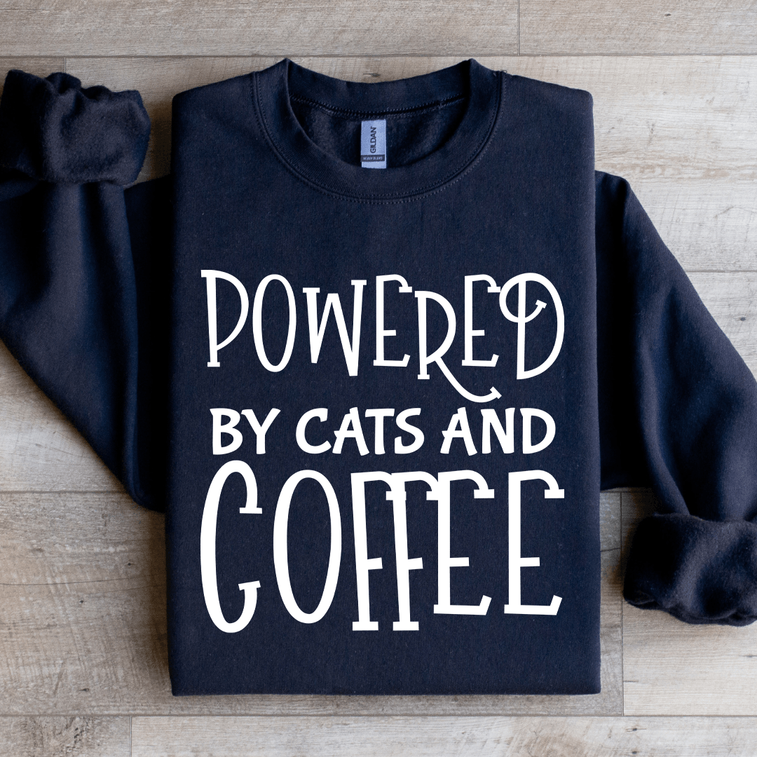 Powered By Cats And Coffee Sweatshirt 4
