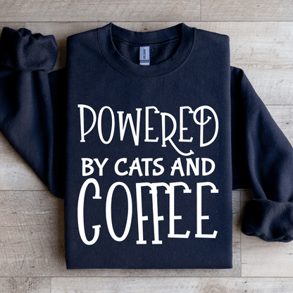 Powered By Cats And Coffee Sweatshirt 4
