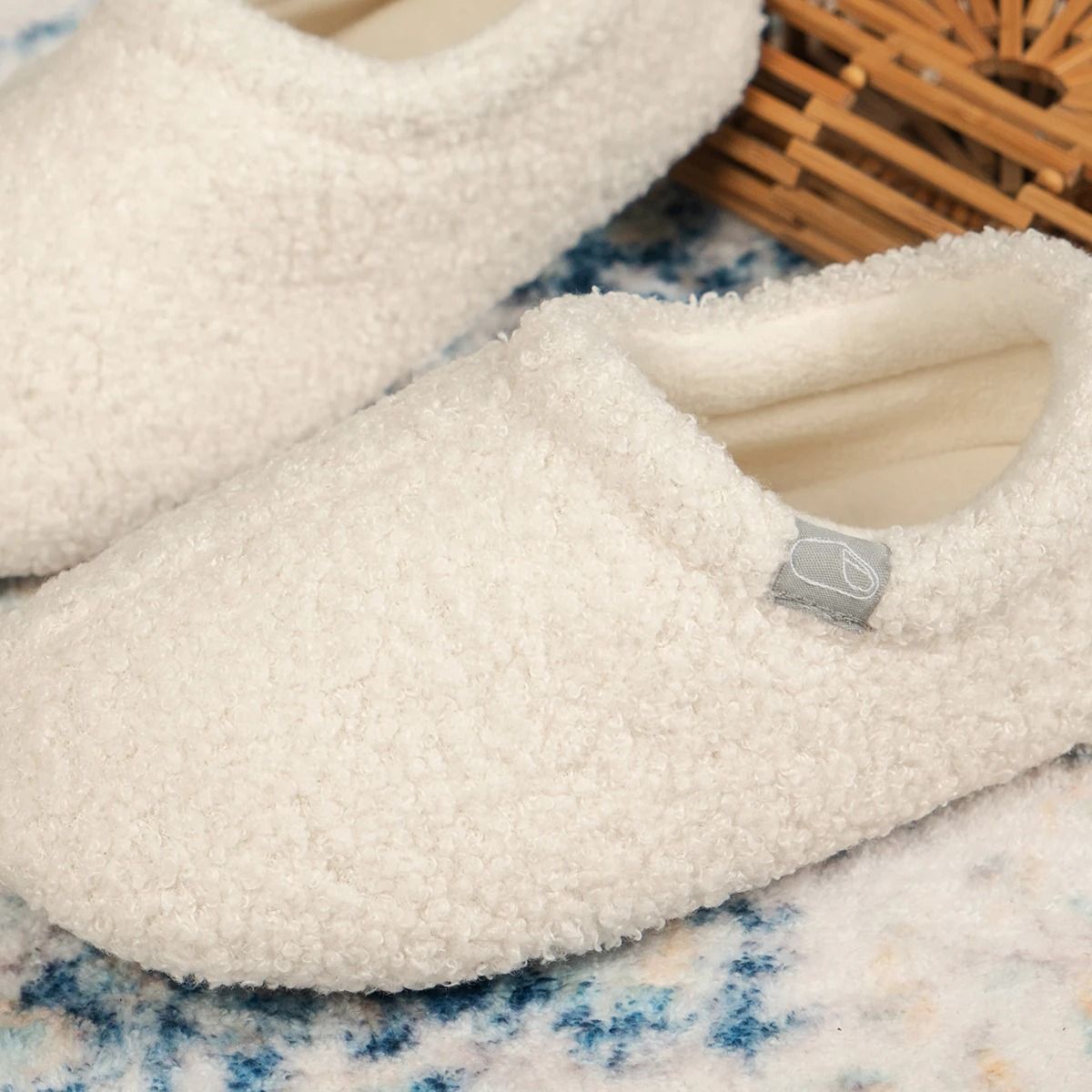 Plush Teddy Fleece Memory Foam Slippers For Women Cozy Lightweight House Shoes 9