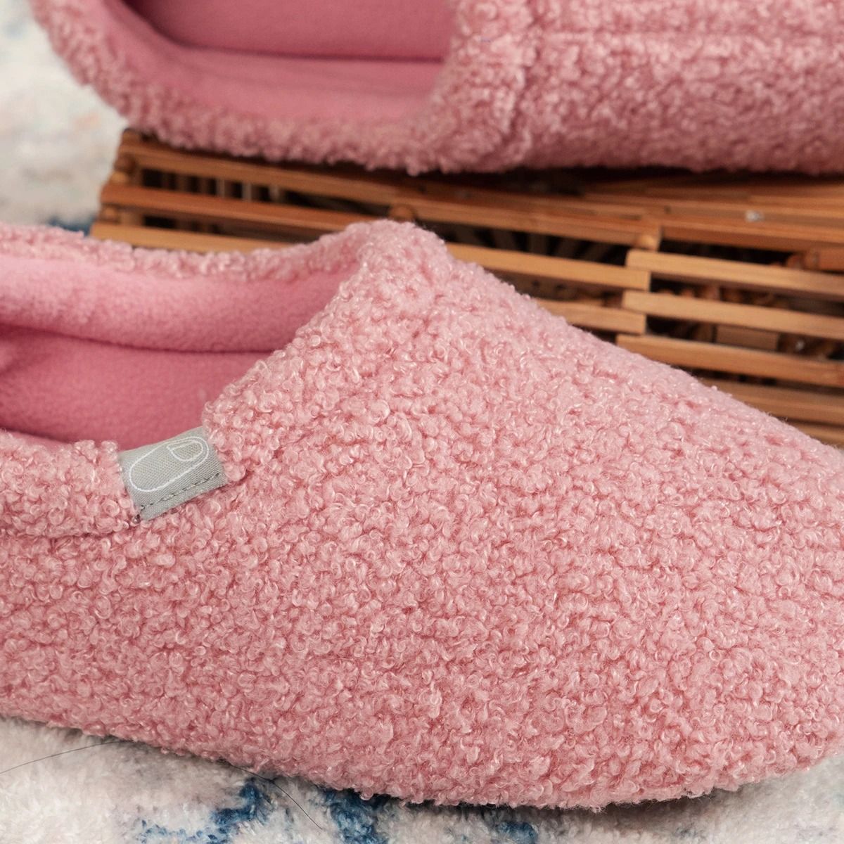 Plush Teddy Fleece Memory Foam Slippers For Women Cozy Lightweight House Shoes 8