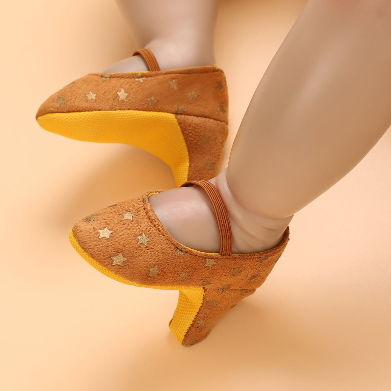 High Heels Shoes For Newborn Baby Girl Princess Bow First Birthday Party Photo Prop Shoes 2