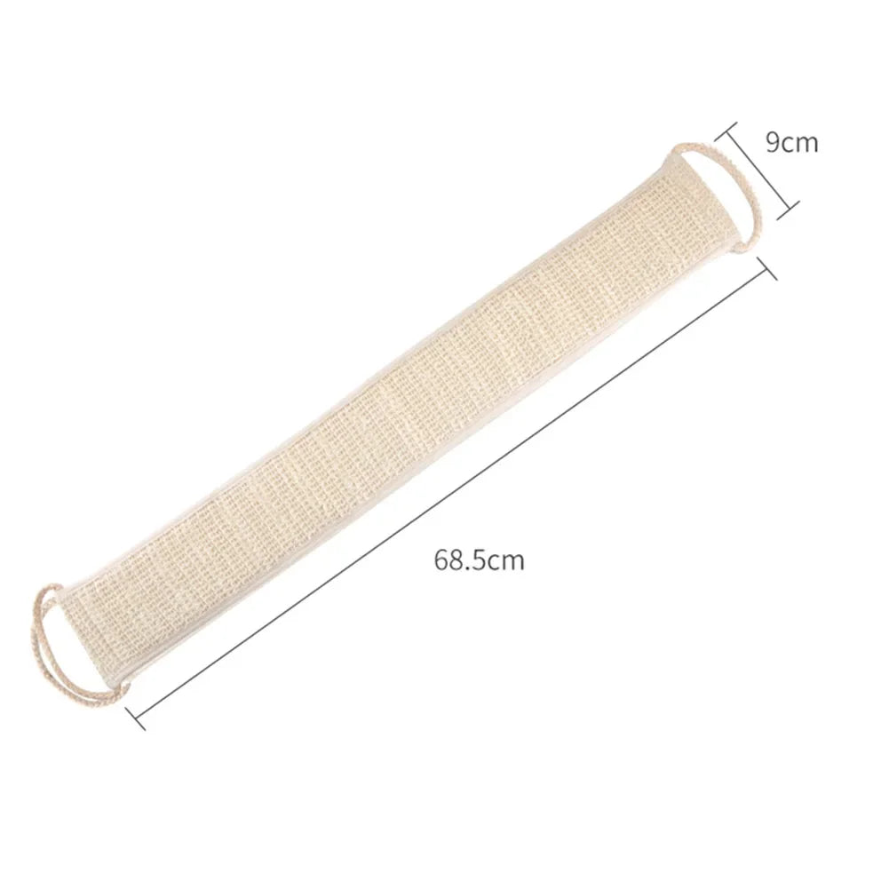 Sisal Shower Scrubber Body Brush Back Bath Shower Long Belt Towel