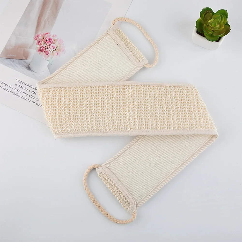 Sisal Shower Scrubber Body Brush Back Bath Shower Long Belt Towel
