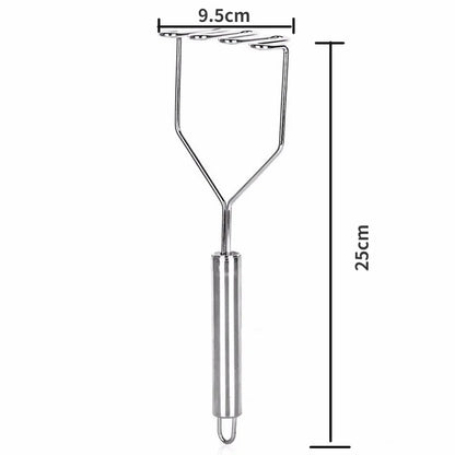 Stainless Steel Potato Masher, Kitchen Gadget, Wavy Pressure Tool for Perfect Mashed Potatoes, Cooking Accessory