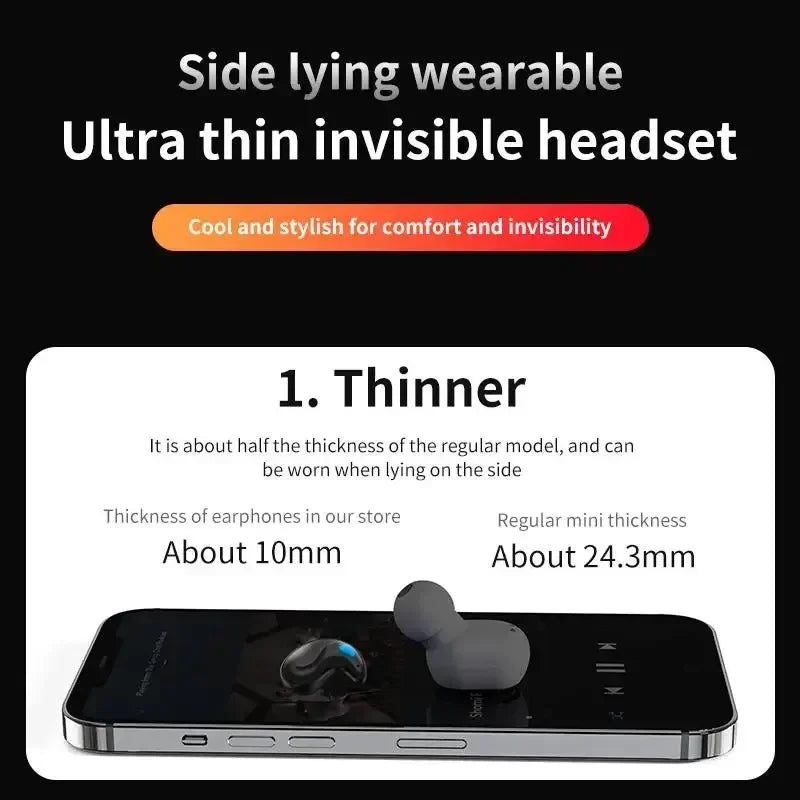 Wireless Sleep Earphone Bluetooth Headset Noise Reduction Invisible Sport Headphones 3