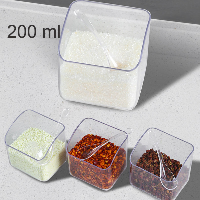Kitchen Wall-mounted Spice Rack, Salt Pepper Seasoning Box Organiser, Spice Jar Sugar Bowl Set for Kitchen Gadget