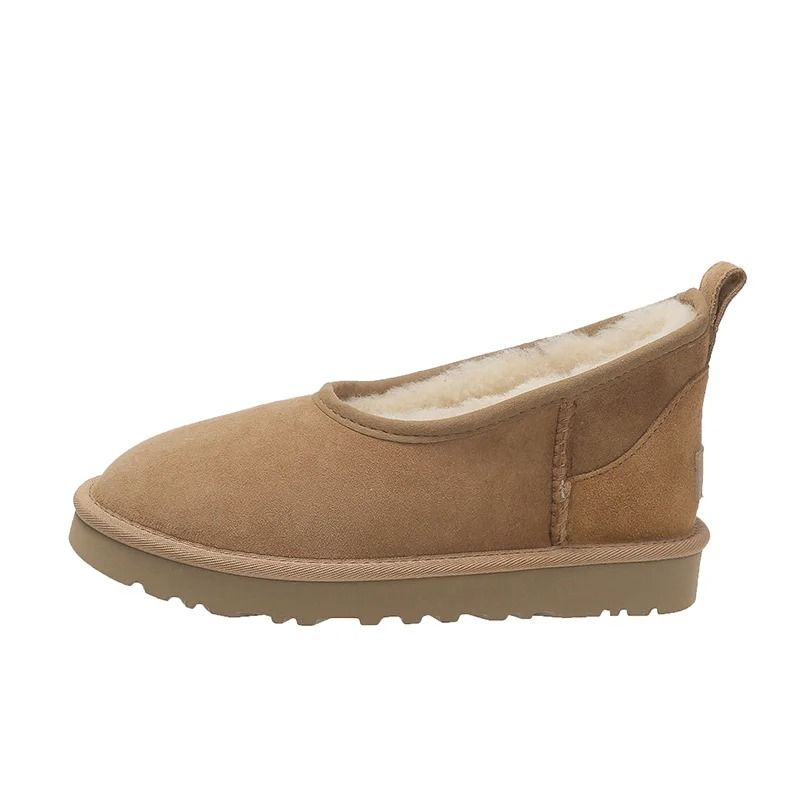 Womens Plush Winter Snow Ankle Boots Warm Cotton Fleece Lined Casual Comfort Flats 6