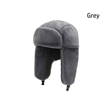 Thick Bomber Hat, Russian Winter Trapper Earflap, Ushanka Snow Cap