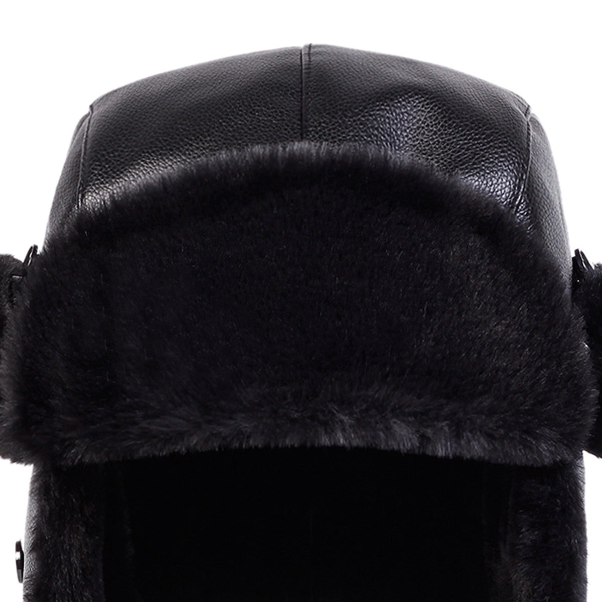 Warm Ski Hat Bomber, Unisex PU Lei Feng Hat, Winter Earflap Hat for Snow Activities