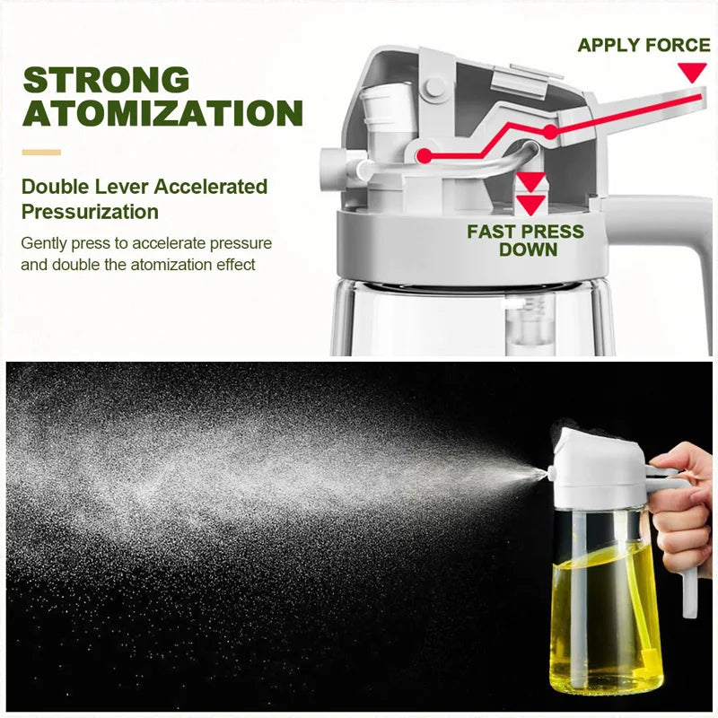 Oil Spray Bottle Kitchen Olive Oil Soy Sauce Dispenser BBQ Cooking Air Fryer Sprayer Gadget 3