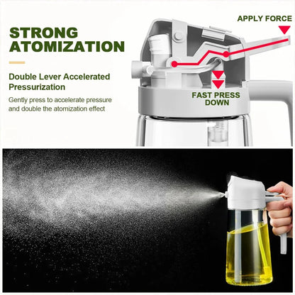 Oil Spray Bottle Kitchen Olive Oil Soy Sauce Dispenser BBQ Cooking Air Fryer Sprayer Gadget 3
