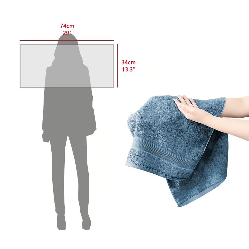 Luxury Bamboo Cotton Hand Towel Natural Sustainable Hypo Allergenic Soft And Highly Absorbent 2