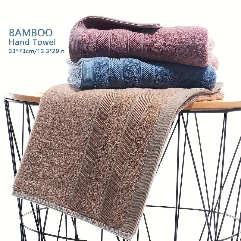 Luxury Bamboo Cotton Hand Towel Natural Sustainable Hypo Allergenic Soft And Highly Absorbent 3