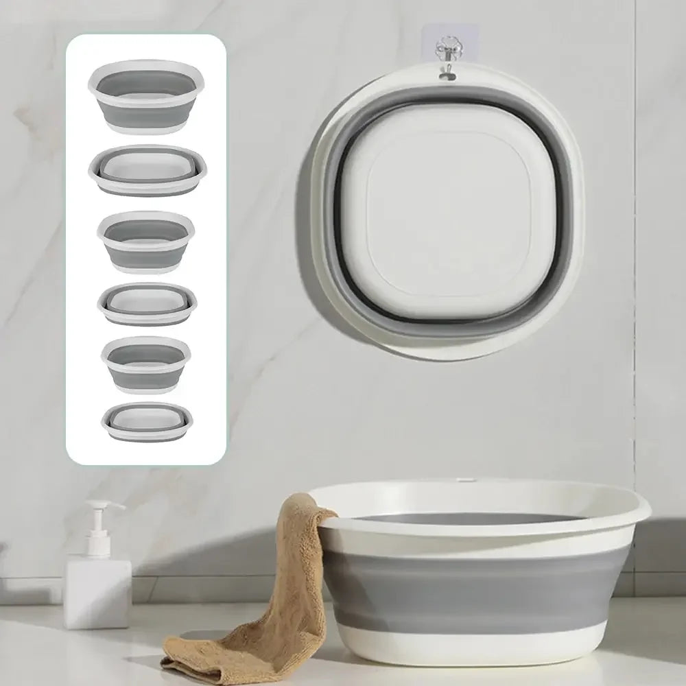 Portable Folding Wash Basin Plastic Laundry Tub For Baby  Adult 1
