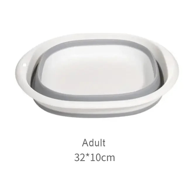 Portable Folding Wash Basin Plastic Laundry Tub For Baby  Adult 6