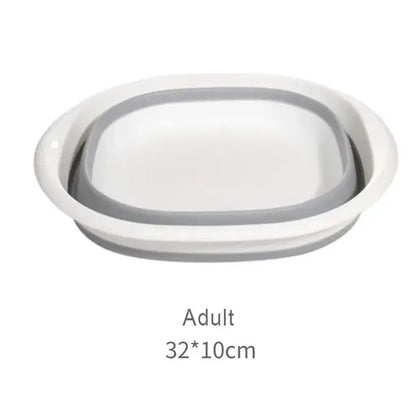 Portable Folding Wash Basin Plastic Laundry Tub For Baby  Adult 6