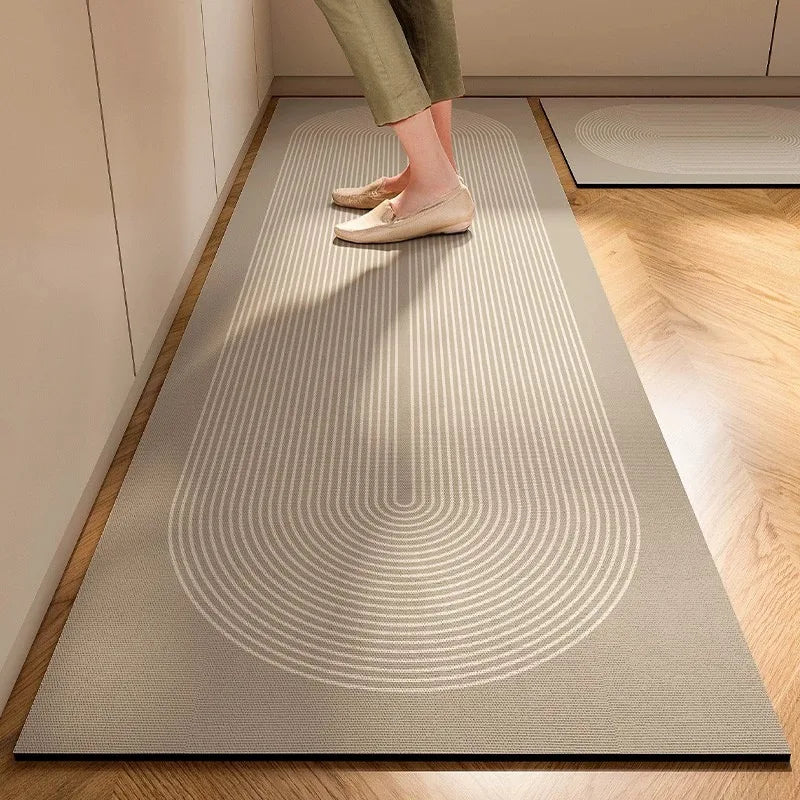 Super Absorbent Kitchen Diatomite Mud Floor Mat, Anti-Slip, Easy to Handle Carpet