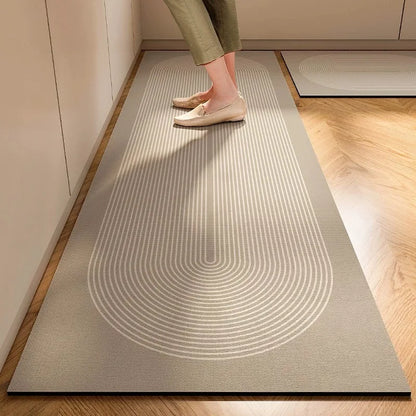 Super Absorbent Kitchen Diatomite Mud Floor Mat, Anti-Slip, Easy to Handle Carpet