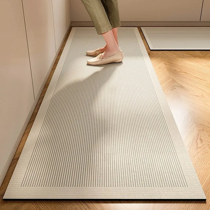 Super Absorbent Kitchen Diatomite Mud Floor Mat, Anti-Slip, Easy to Handle Carpet