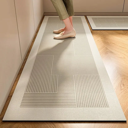 Super Absorbent Kitchen Diatomite Mud Floor Mat, Anti-Slip, Easy to Handle Carpet