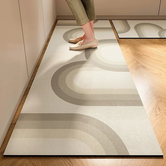 Super Absorbent Kitchen Diatomite Mud Floor Mat, Anti-Slip, Easy to Handle Carpet