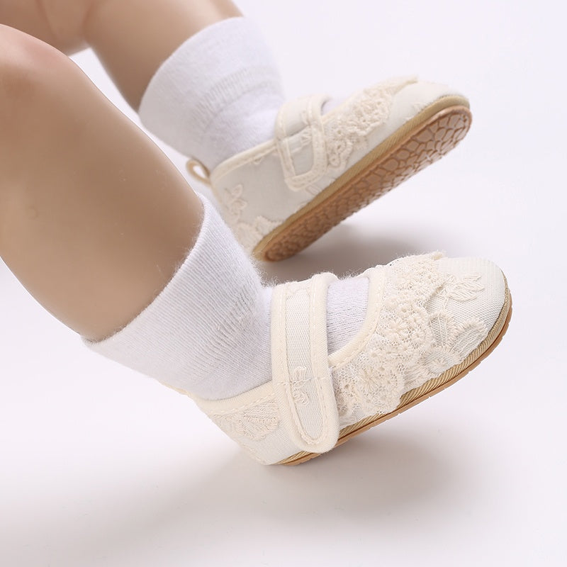 Soft Comfortable Newborn Shoes Girls Lace Tassel Design Baby Princess Crib Shoes For Infants 3