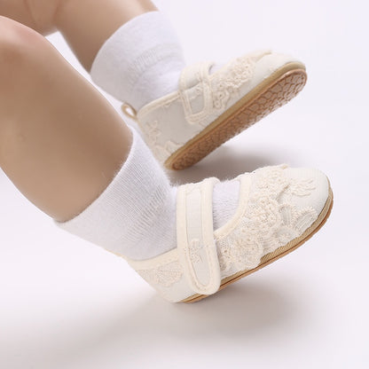 Soft Comfortable Newborn Shoes Girls Lace Tassel Design Baby Princess Crib Shoes For Infants 3