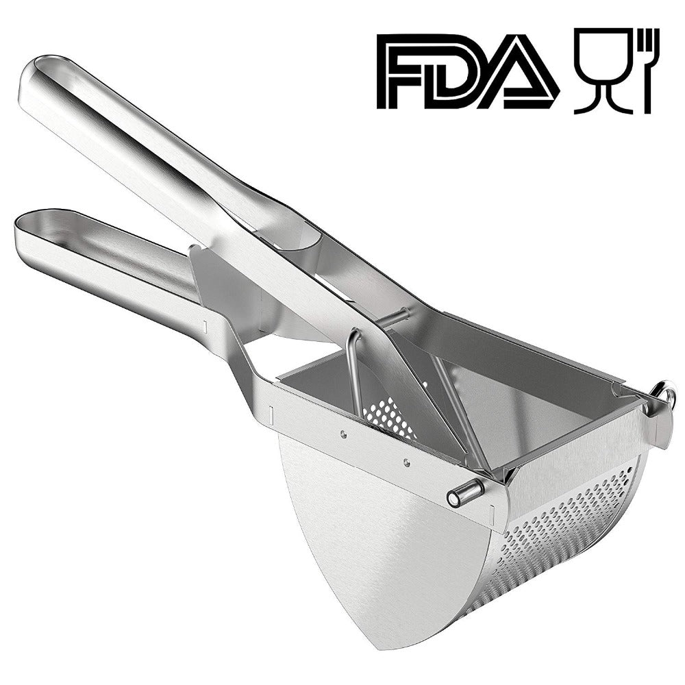 Heavy Duty Potato Ricer Masher, Stainless Steel Potato Ricer for Juicing, Baby Food, and Fruits