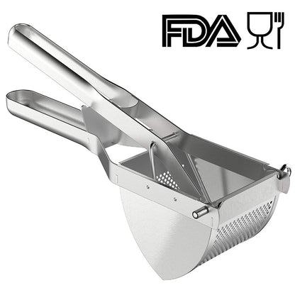 Heavy Duty Potato Ricer Masher, Stainless Steel Potato Ricer for Juicing, Baby Food, and Fruits