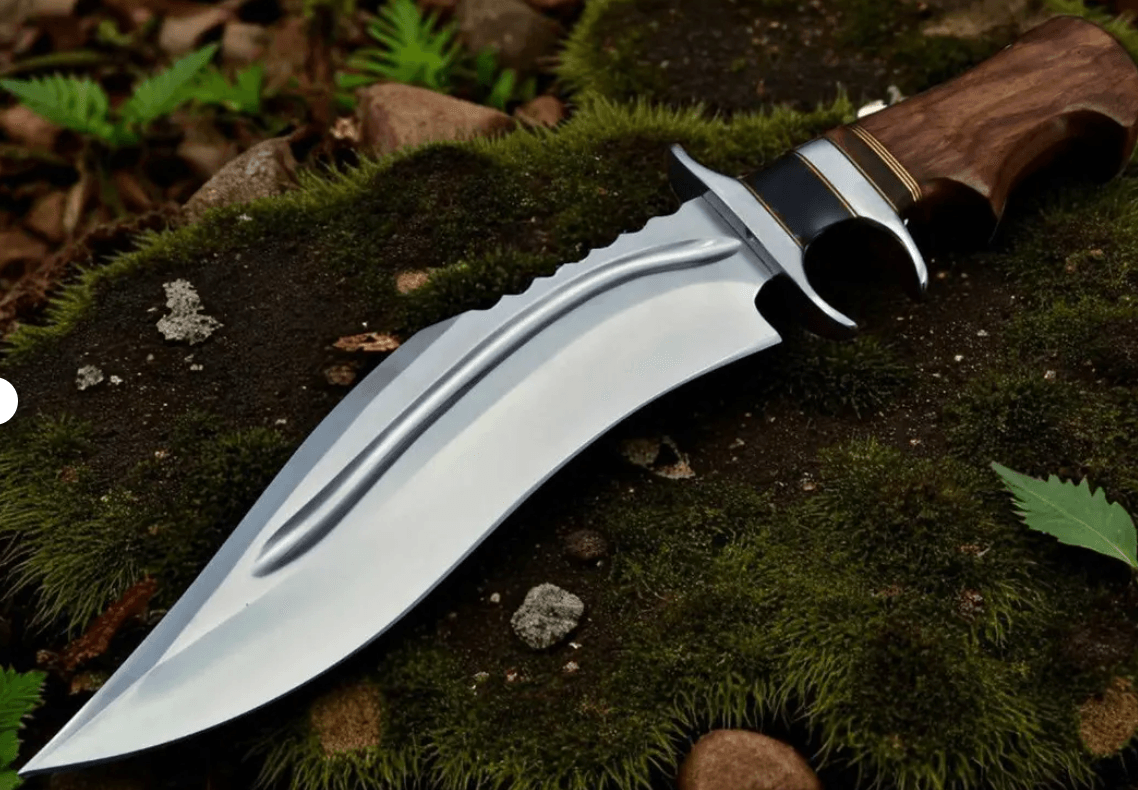 High Carbon Steel Hunting Knife  15 Hammered Blade  Authentic Stag Horn Handle 3