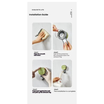 Suction Hooks For Home And Bathroom Strong Vacuum Power No Drilling Traceless Adhesive Hooks For Ki 5