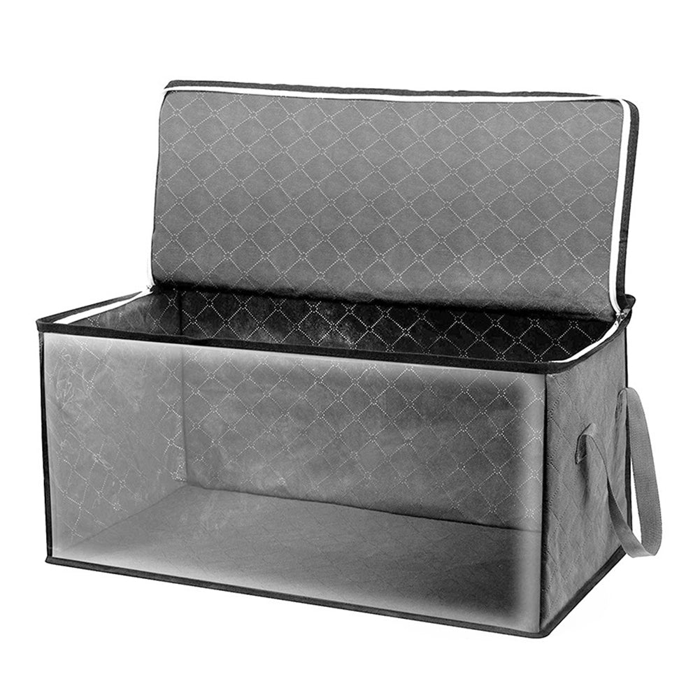 Non-Woven Foldable Storage Bag, Large Capacity Quilt Organizer with Zipper