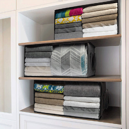 Non-Woven Foldable Storage Bag, Large Capacity Quilt Organizer with Zipper