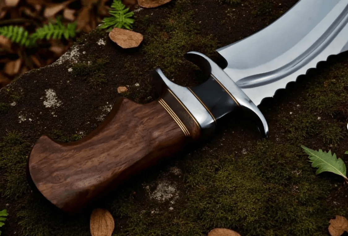 Buy Copper Damascus Hunting Bowie Knife