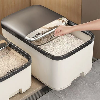 Rice Storage Box with Lid Insect Proof and Moisture Proof for Grains Sealed Jar Kitchen Container Dry Grain Storage