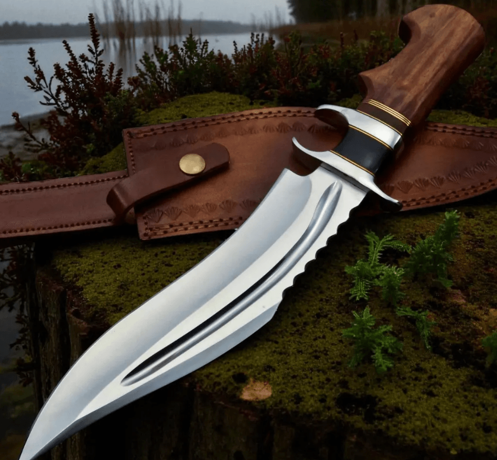 Premium 15 Handmade Carbon Steel Hunting Knife  Stag Handle  Outdoor Survival Knife 2