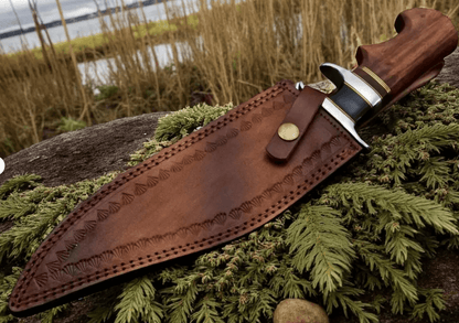 Handmade 15" Stag Handle Hunting Knife | High Carbon Steel | Hammer-Forged Blade