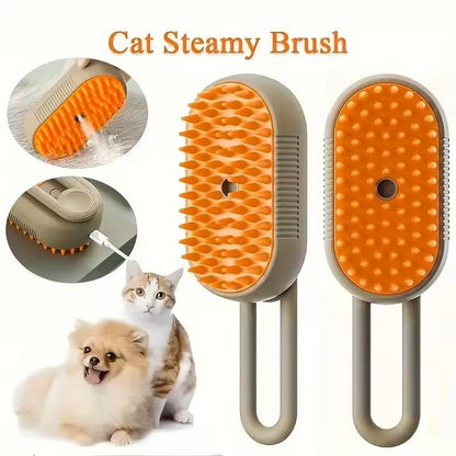 Pet Spray  Massage Brush Folding Rotatable HairBath Brush For Cats  Dogs SteamSpray Hair Removal  B 2