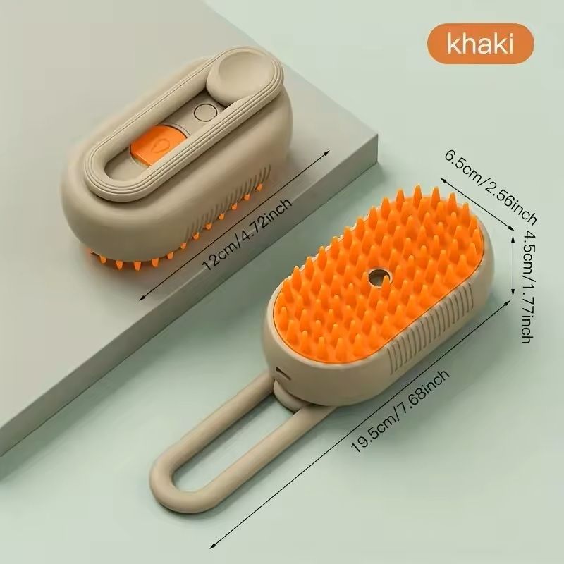Pet Spray & Massage Brush Folding Rotatable Hair-Bath Brush for Cats & Dogs (Steam-Spray, Hair Removal & Bath Grooming
