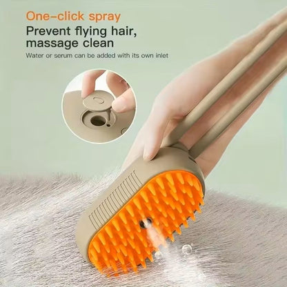Pet Spray  Massage Brush Folding Rotatable HairBath Brush For Cats  Dogs SteamSpray Hair Removal  B 4