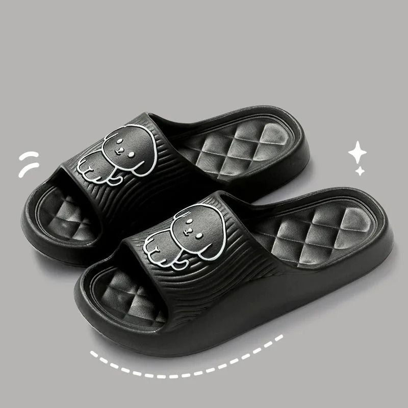 Cute Couple Pillow Slippers Thick EVA Non Slip Indoor Bathroom Sandals For Summer 6