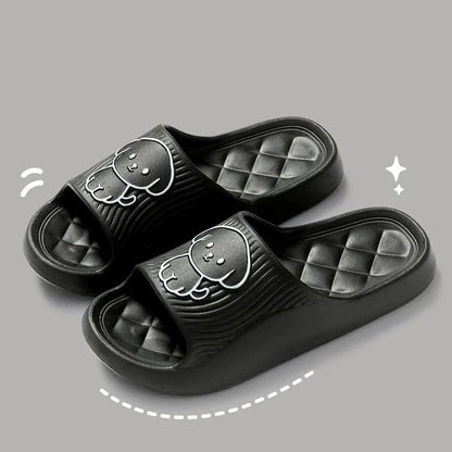 Cute Couple Pillow Slippers Thick EVA Non Slip Indoor Bathroom Sandals For Summer 6