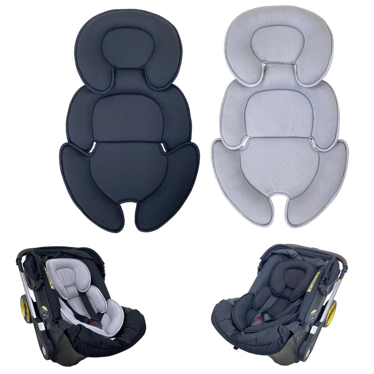 Universal Baby Stroller Seat Cushion Head and Body Support Pillow Infant Car Seat Insert for Newborns